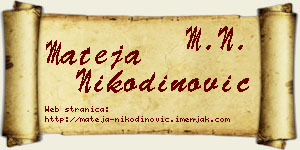 Mateja Nikodinović vizit kartica